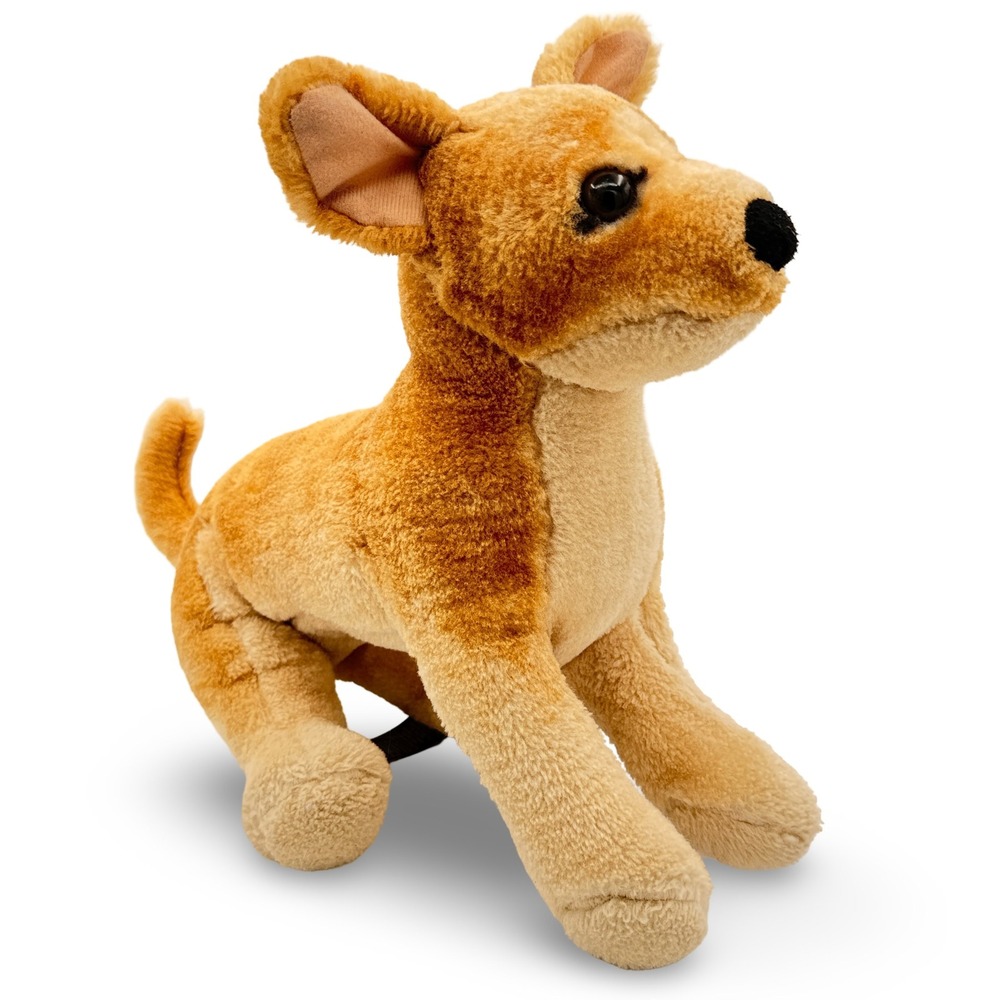 Melissa Doug Standing Lifelike Chihuahua Plush #4851 Tan Dog 14" Original Y2K